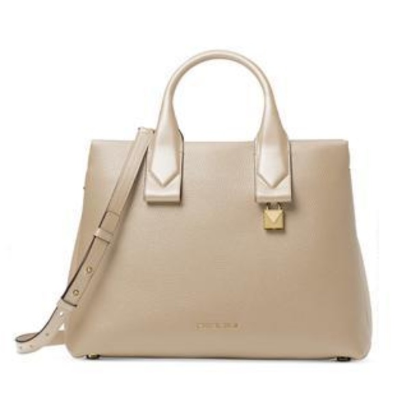 MICHAEL KORS Rollins Large Pebbled Leather Satchel - Picture 1 of 7